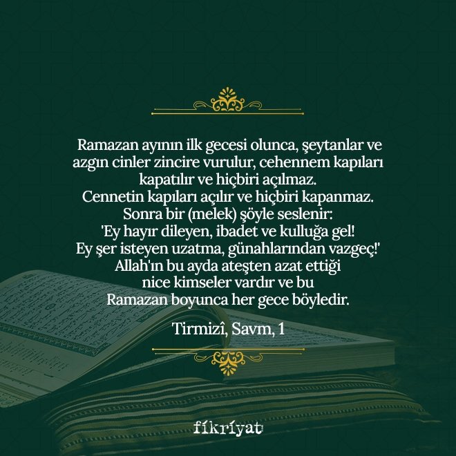 Ramazan ile ilgili hadisler