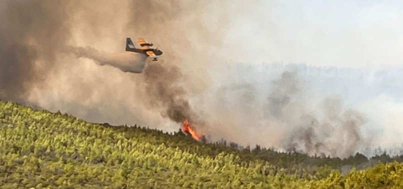 FOREST FIRE IN TÜRKIYE’S MUĞLA: SMOKE SURROUNDS AIR
