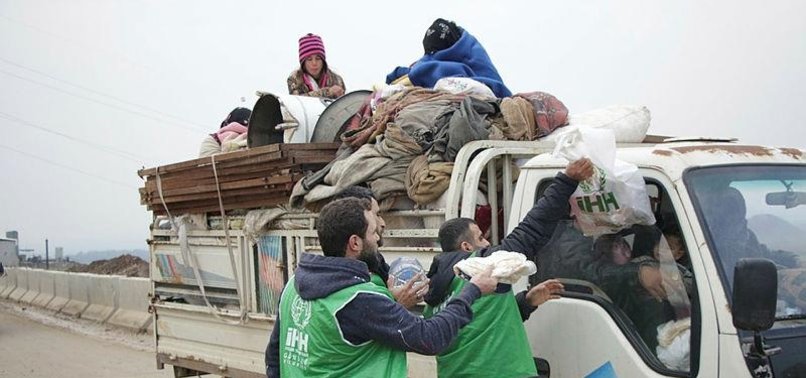 TURKISH AID GROUP IHH HANDS OUT FOOD PACKAGES TO DISPLACED SYRIANS