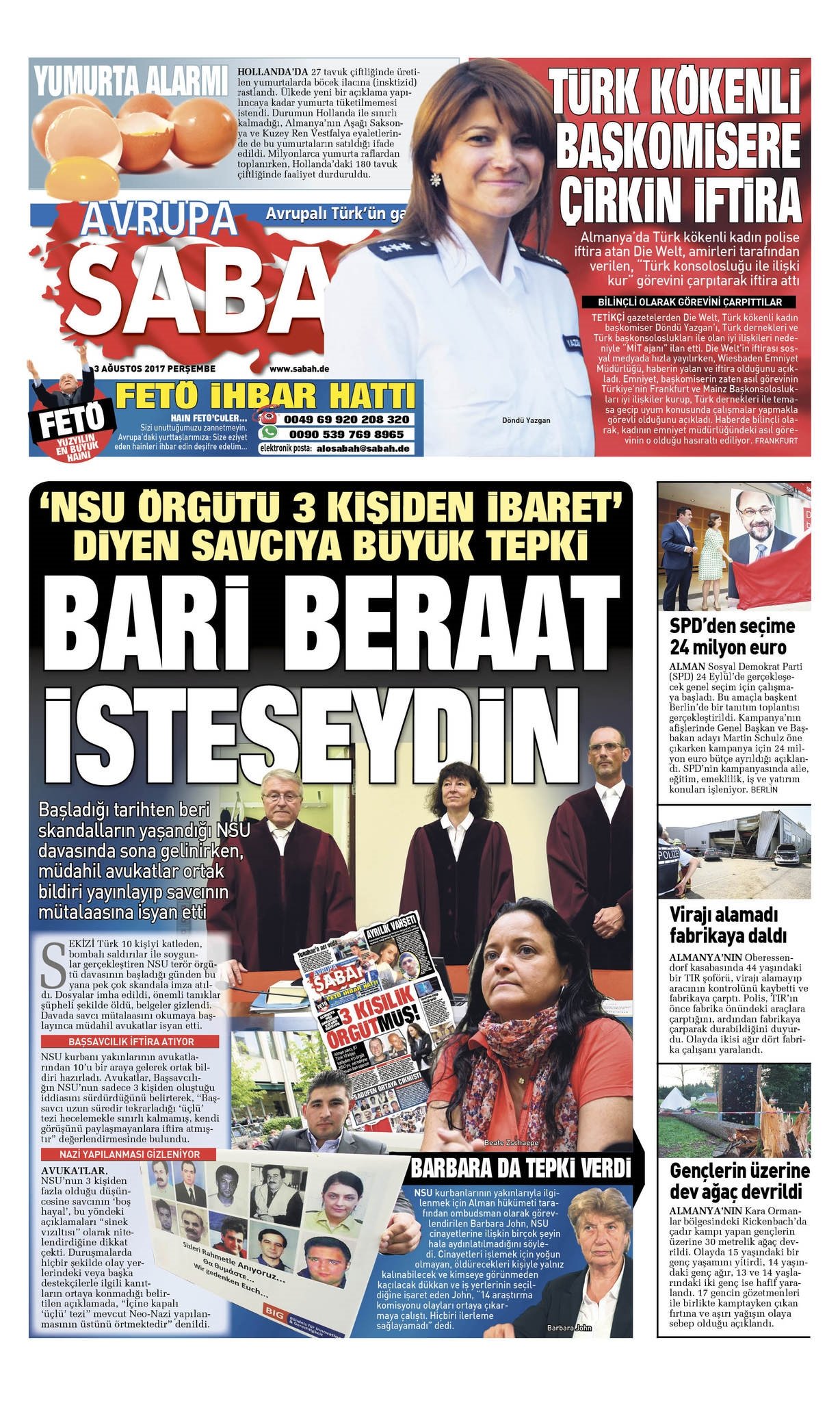 İşte Merkel yönetimini rahatsız eden SABAH AVRUPA manşetleri