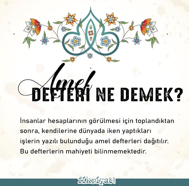 AMEL DEFTERİ NE DEMEKTİR?