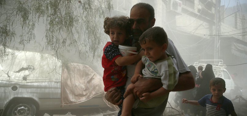 TENS OF THOUSANDS STILL REMAIN TRAPPED IN SYRIAS DOUMA