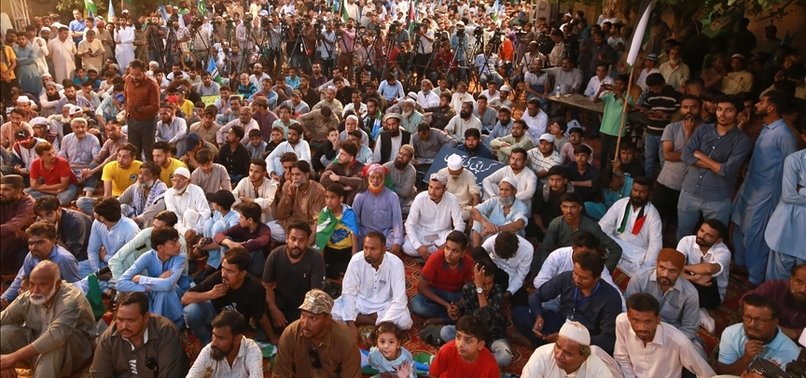 THOUSANDS MARCH IN PAKISTANS CAPITAL IN SOLIDARITY WITH PALESTINIANS