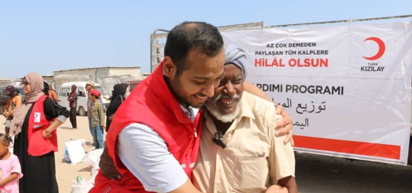TURKISH HUMANITARIAN GROUPS SEND FOOD AID TO FAMILIES IN YEMEN