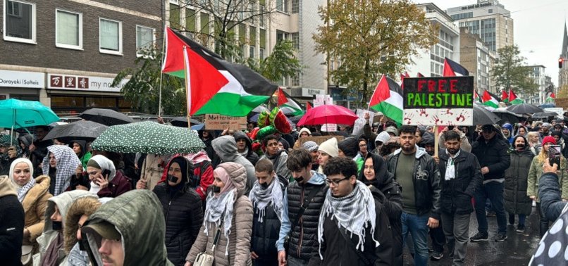 AROUND 17,000 PEOPLE TAKE PART IN PRO-PALESTINIAN PROTEST IN DUSSELDORF