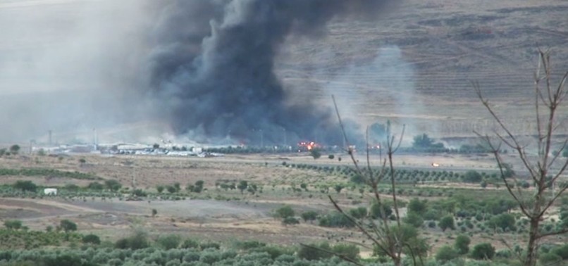 10 SOLDIERS INJURED AFTER AMMUNITION DEPOT CATCHES FIRE NEAR TURKEY-SYRIA BORDER
