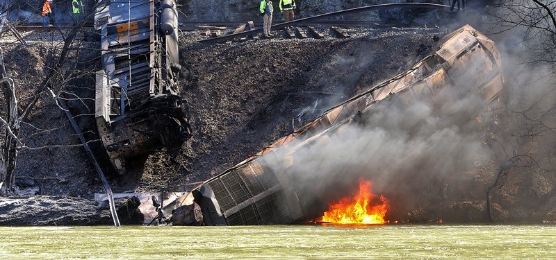 Freight train derails in West Virginia, spills diesel fuel into nearby river