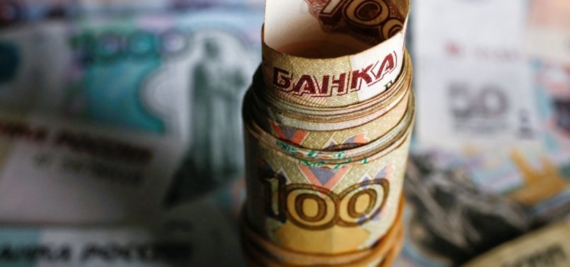 RUSSIAN ROUBLE HITS OVER TWO-WEEK HIGH VS DOLLAR
