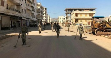 Turkish military destroys explosives in Syria's Afrin