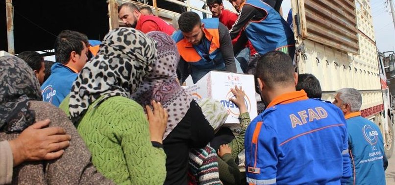 TURKEY DISTRIBUTES AID TO 35 VILLAGES IN AFRIN, SYRIA
