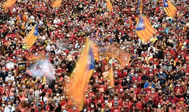 Catalan separatists hit streets ahead of Madrid talks