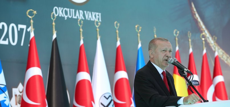 ERDOĞAN SAYS TURKEY WONT DROP RIGHTS IN SEAS OR MAKE CONCESSIONS