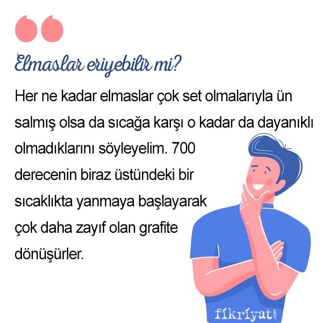 Elmas eriyebilir mi?