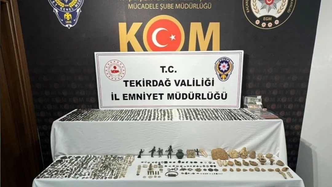 TEKİRDAĞ’DA TARİHİ ESER OPERASYONUNDA GÖZALTINA ALINAN ŞÜPHELİ TUTUKLANDI.