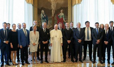 Pope Francis blesses UEFA officials ahead of Euro 2020
