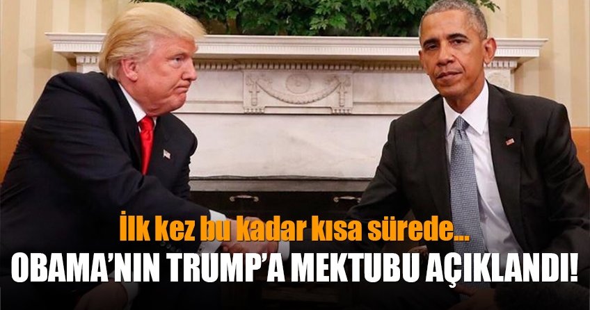 Obama’nın Trump’a mektubu açıklandı