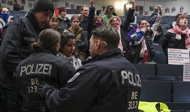 Tensions rise as Berlin police intervene in university protest in solidarity with Gaza