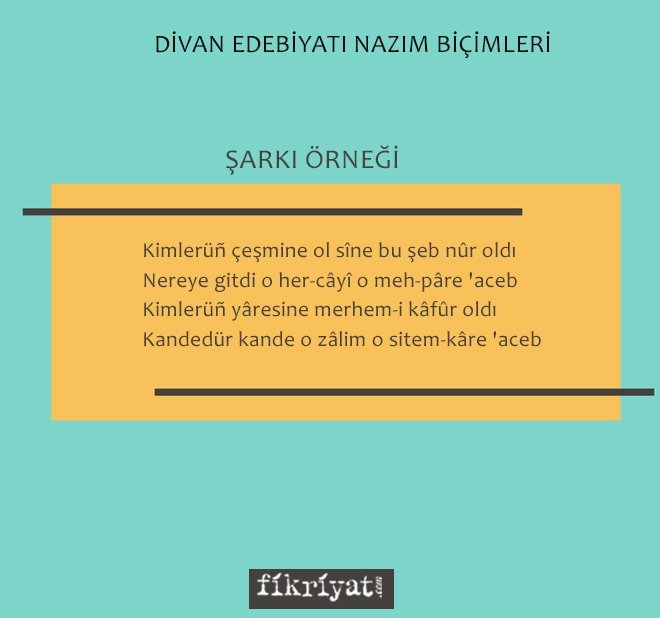 ŞARKI NEDİR? ŞARKI ÖRNEĞİ