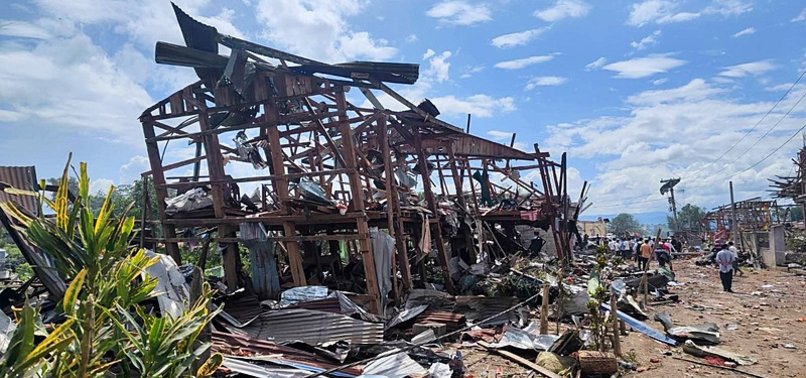 BLAST IN MYANMAR VILLAGE REPORTEDLY KILLS 55 AND INJURES DOZENS MORE