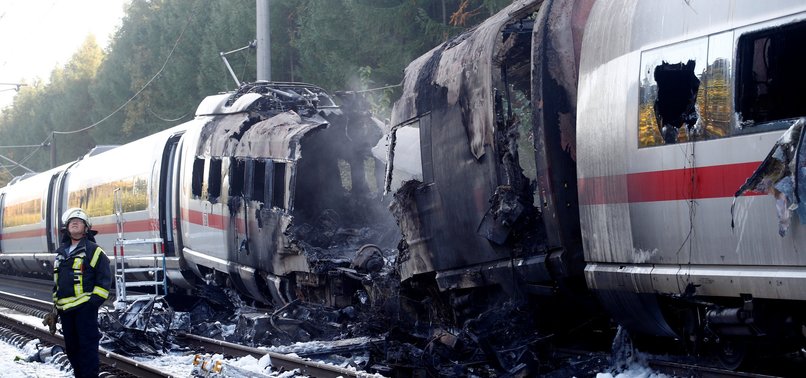 HIGH SPEED TRAIN CATCHES FIRE IN CENTRAL GERMANY, PASSENGERS EVACUATED WITHOUT INJURY