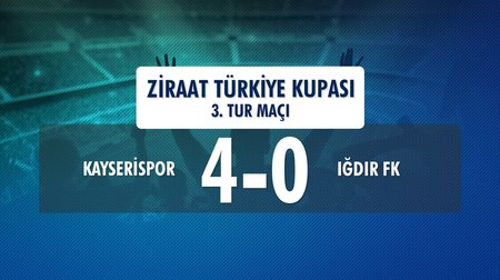 Kayserispor 4 - 0 Iğdır FK (Ziraat Türkiye Kupası 3. Tur Maç) 