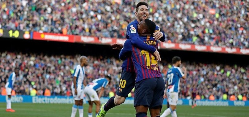 MESSI DOUBLE SENDS BARCELONA 13 POINTS CLEAR