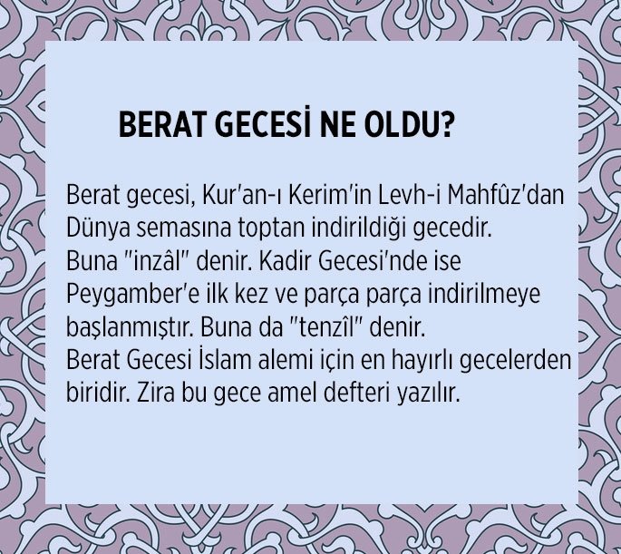 BERAT GECESİ NE OLDU?