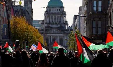 'You are not forgotten': Thousands attend pro-Palestinian protest in Belfast