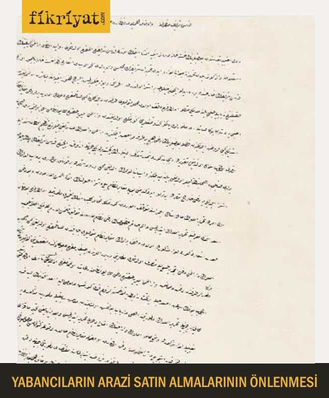 YABANCILARIN ARAZİ SATIN ALMALARININ ÖNLENMESİ