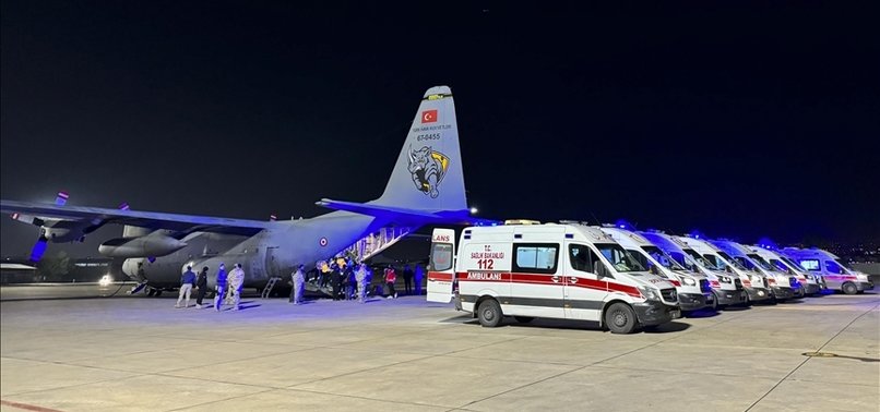 2ND MILITARY PLANE CARRYING PATIENTS FROM GAZA ARRIVES IN TÜRKIYE