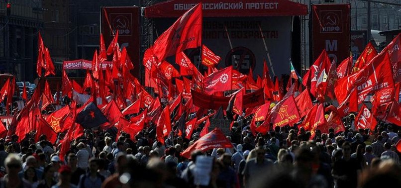 THOUSANDS RALLY ACROSS RUSSIA AGAINST RAISING PENSION AGE