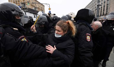 Russian police detain more than 2,600 protesters at Navalny rallies - monitor
