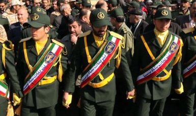 Fire at Iran Guards building injures three