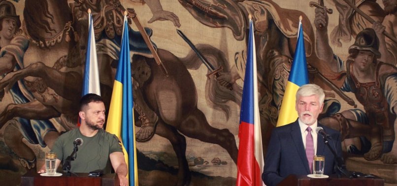 ZELENSKY AND CZECH COUNTERPART SAY NATO MUST ACCEPT UKRAINE