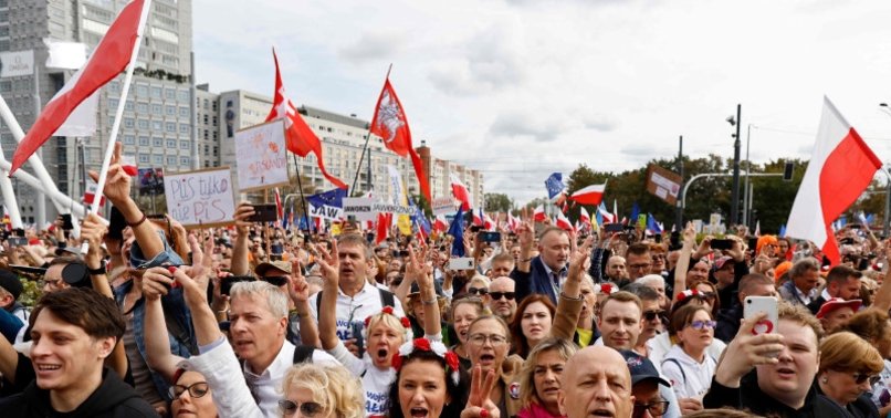 ONE MILLION JOIN OPPOSITION MARCH IN WARSAW AS POLISH ELECTION NEARS