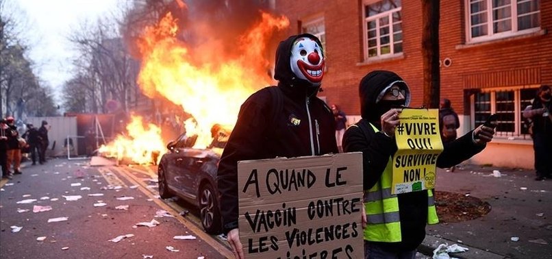 MARCH OF LIBERTIES PROTESTS TURN VIOLENT IN PARIS