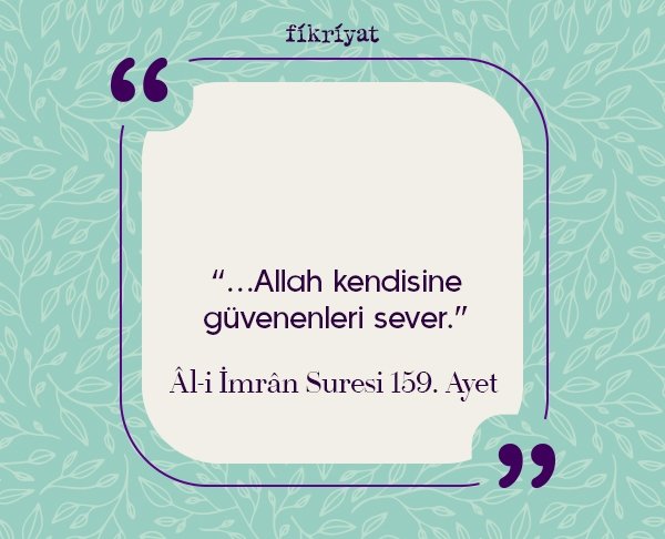 Allah’a güvenen kullar