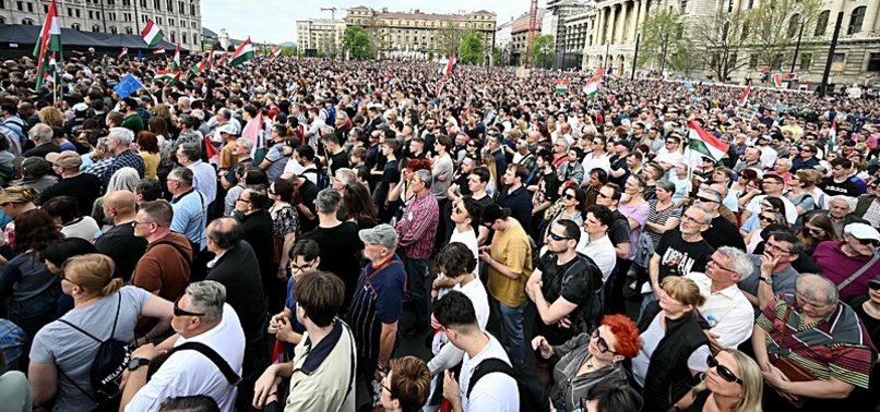TENS OF THOUSANDS PROTEST FAR-RIGHT ORBÁN GOVERNMENT IN BUDAPEST