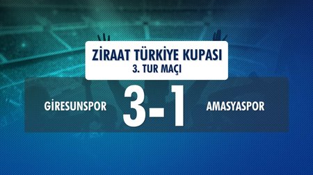 Giresunspor 3-1 Amasyaspor (Ziraat Türkiye Kupası 3.Tur Maçı)