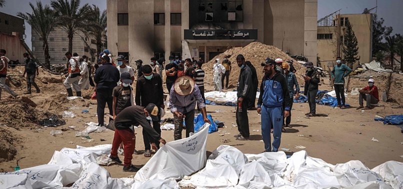 PALESTINIANS RETRIEVE 392 BODIES FROM 3 MASS GRAVES IN GAZA’S KHAN YOUNIS