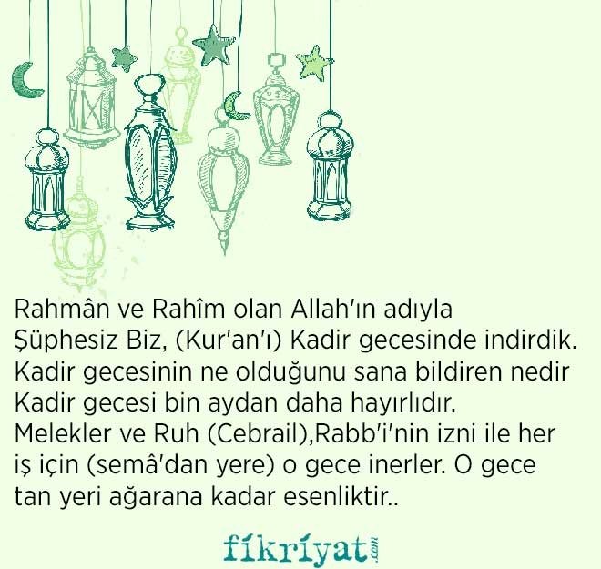 kadir gecesinde okunacak dua kadir
