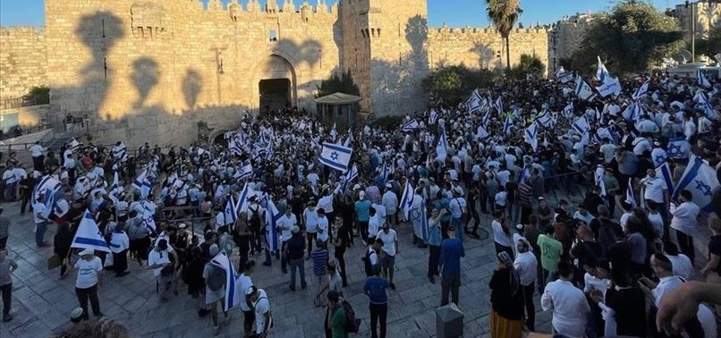 ISRAEL OKAYS EXTREMISTS FLAG MARCH AT JERUSALEMS DAMASCUS GATE