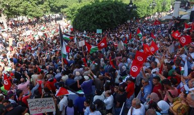 Rally in Tunisia condemns Israeli war on Gaza, silence of world