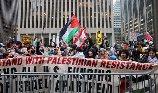 Pro-Palestine protesters denounce Biden outside fundraiser venue