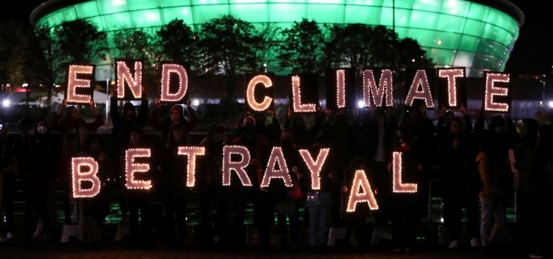 YOUNG CLIMATE ACTIVISTS CALL FOR END OF BETRAYAL AT COP26 PROTEST