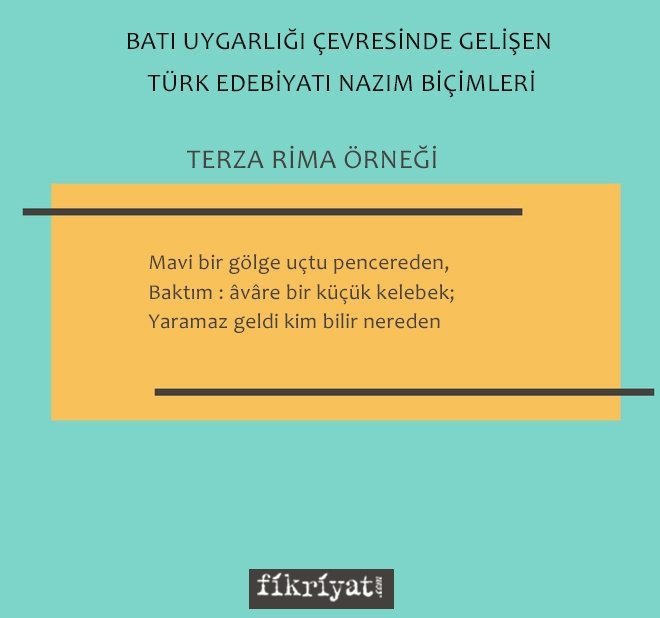 TERZA RİMA NEDİR? TERZA RİMA ÖRNEĞİ