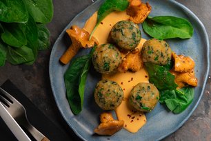 Mantar Kremalı Ispanaklı Köfte