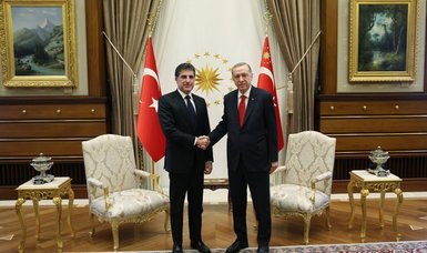 President Erdoğan receives head of Iraq's KRG, Moldovan parliament speaker