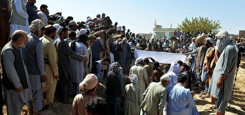 Taliban pledge to step up security as Shi'ite victims buried in Afghanistan