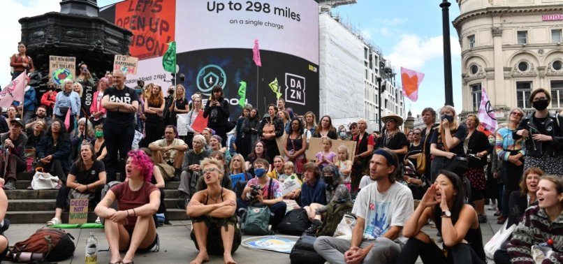 CLIMATE ACTION PROTESTERS CONTINUE RALLYING IN LONDON